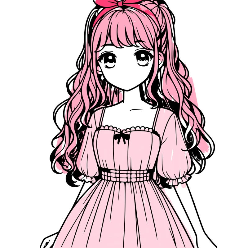 realistic girl with dress