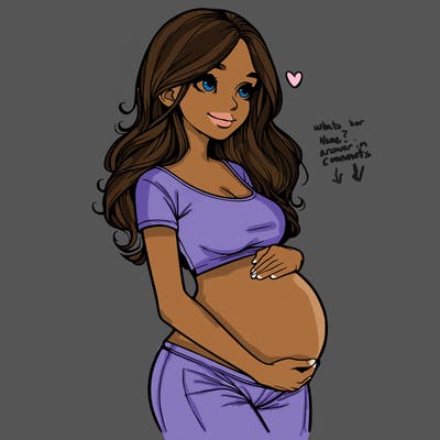 realistic pregnant girl
