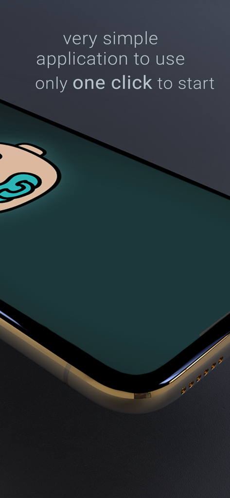 White Noise: Sleep Sounds - Capture d'écran montrant l'interface simple de l'application White Noise Sleep Sounds avec un message de démarrage en un clic