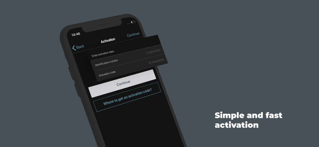 Activation screen of the KB Klic banking security app on a smartphone