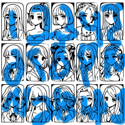 girls that look diffrent anime