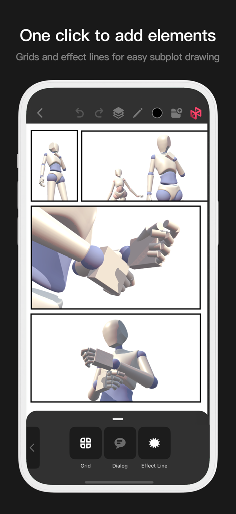 Pofi Brush - Sketch & Paint - Pofi Brush comic layout tool with grids and effect lines