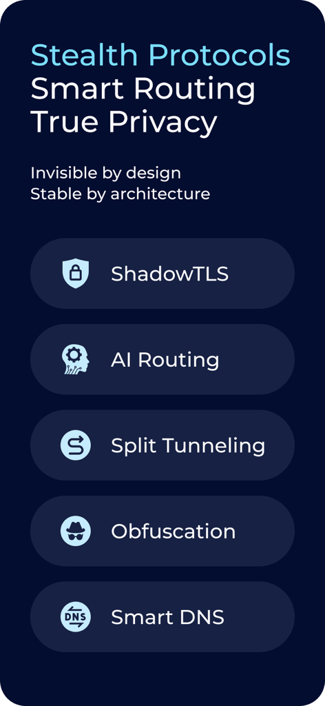 Icegate VPN: Private & Secure - Advanced security features of Icegate VPN including AI routing and obfuscation