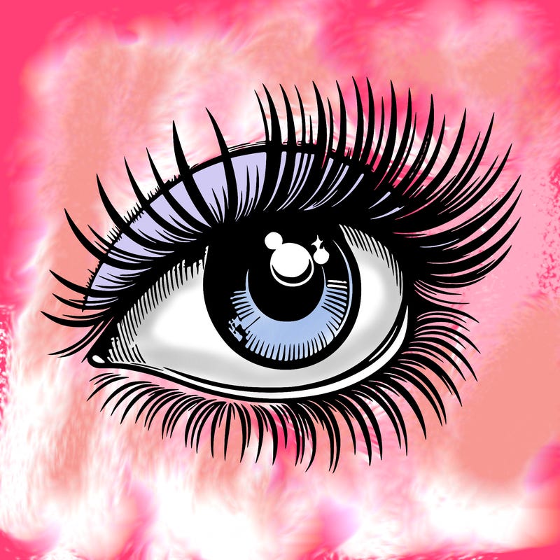 realistic eye long eylashes