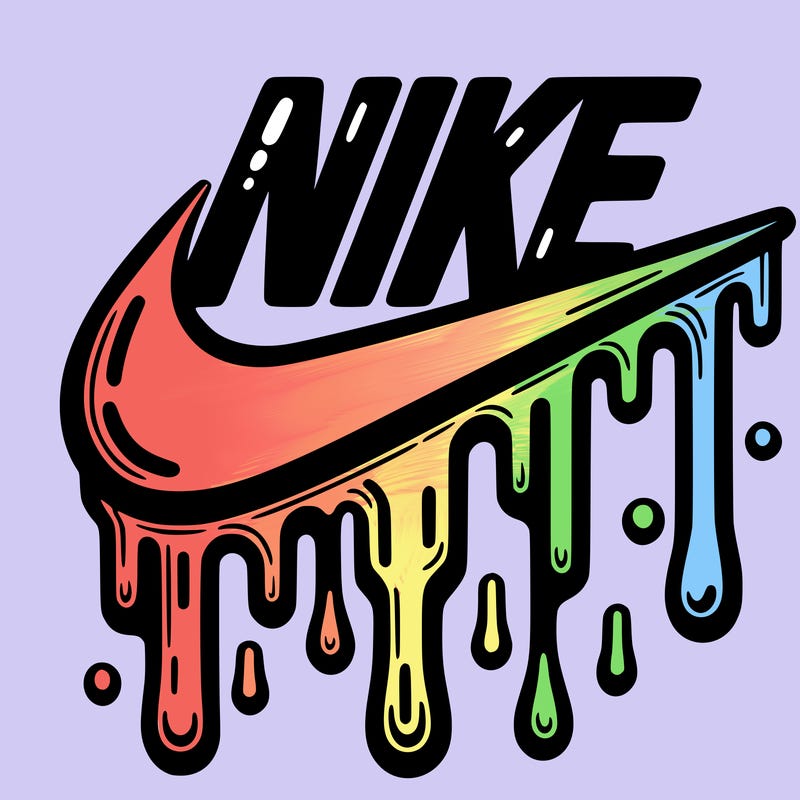 dripping nike logo