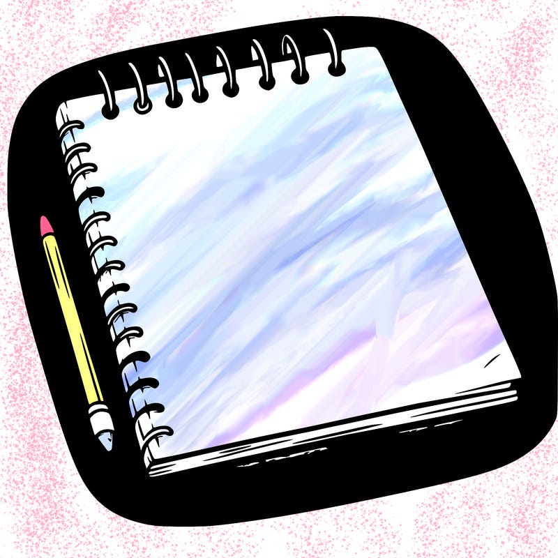 a blank sketch pad