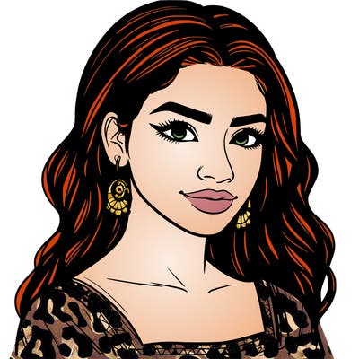 realistic detailed latina woman