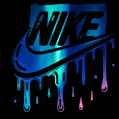dripping nike logo