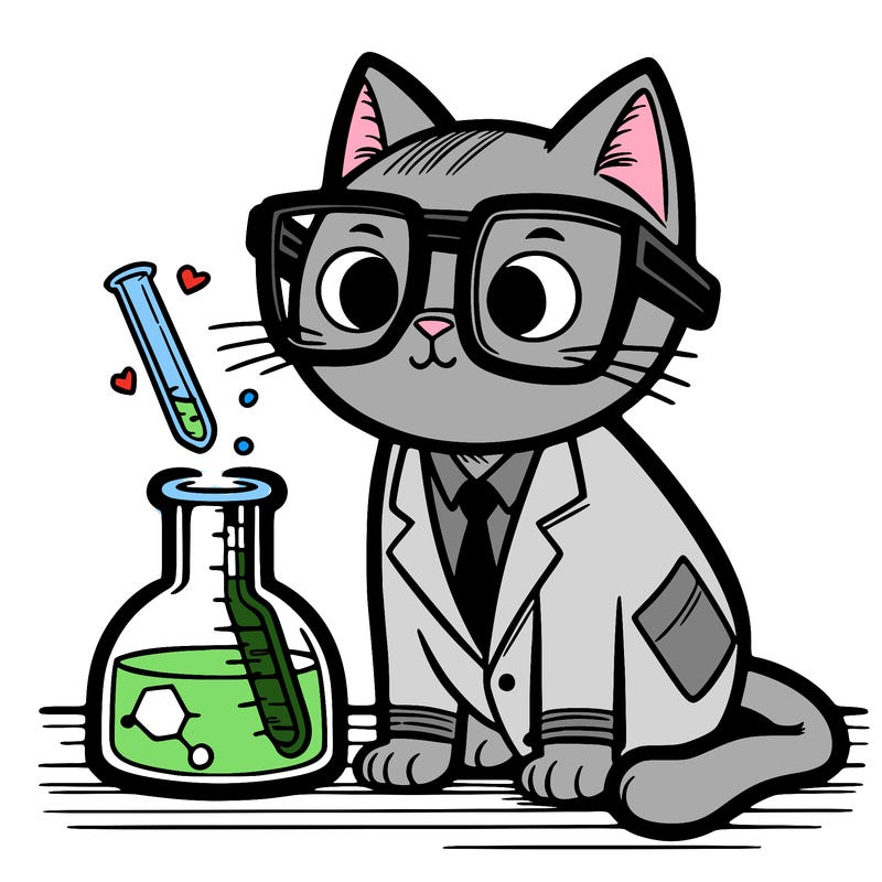 scientist cat