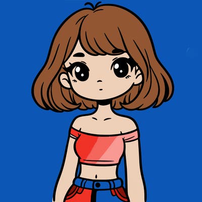 girl in a cute crop top