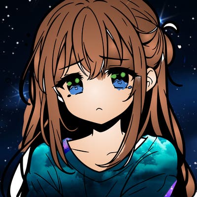 sad anime girl