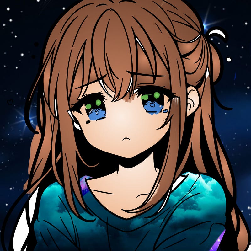 sad anime girl