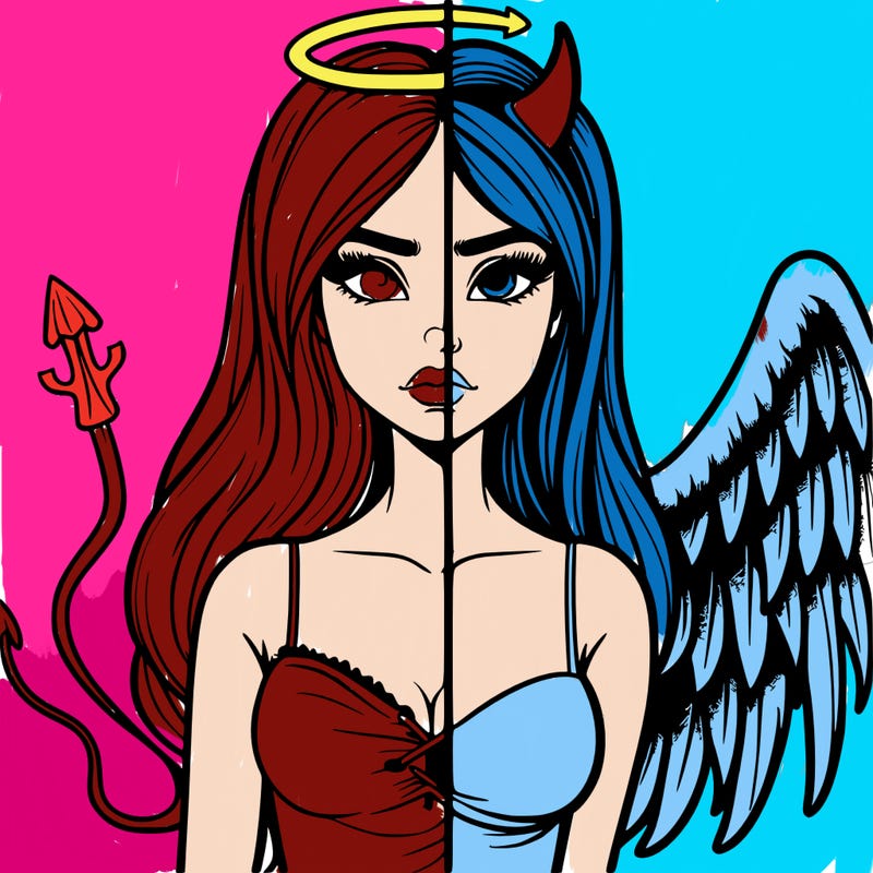devil vs angel realistic girl