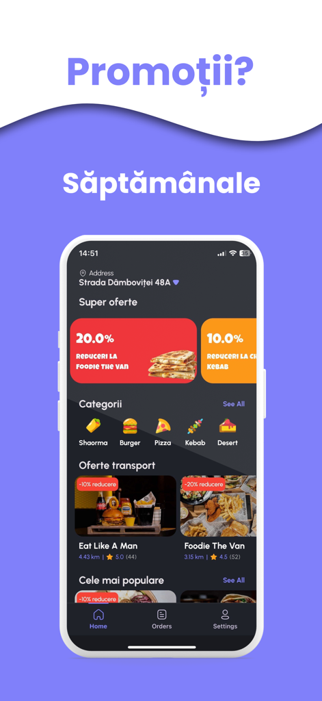 Riveat: Food Ordering and More - Riveat app interface displaying weekly food promotions and restaurant categories