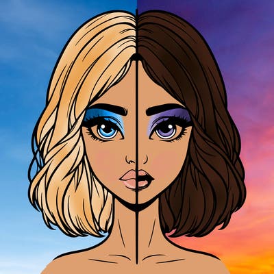 realistic girl split