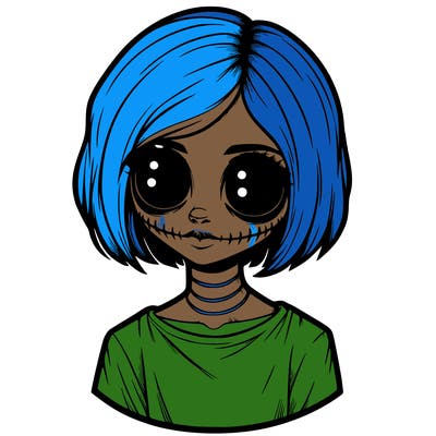 realistic creepy girl