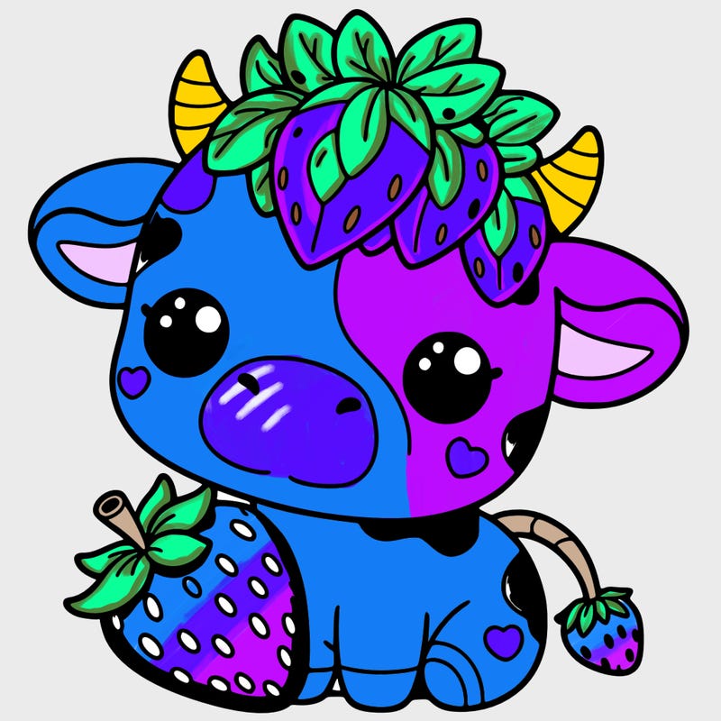 cute strawberry cow