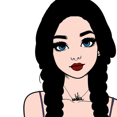 realistic girl with braids