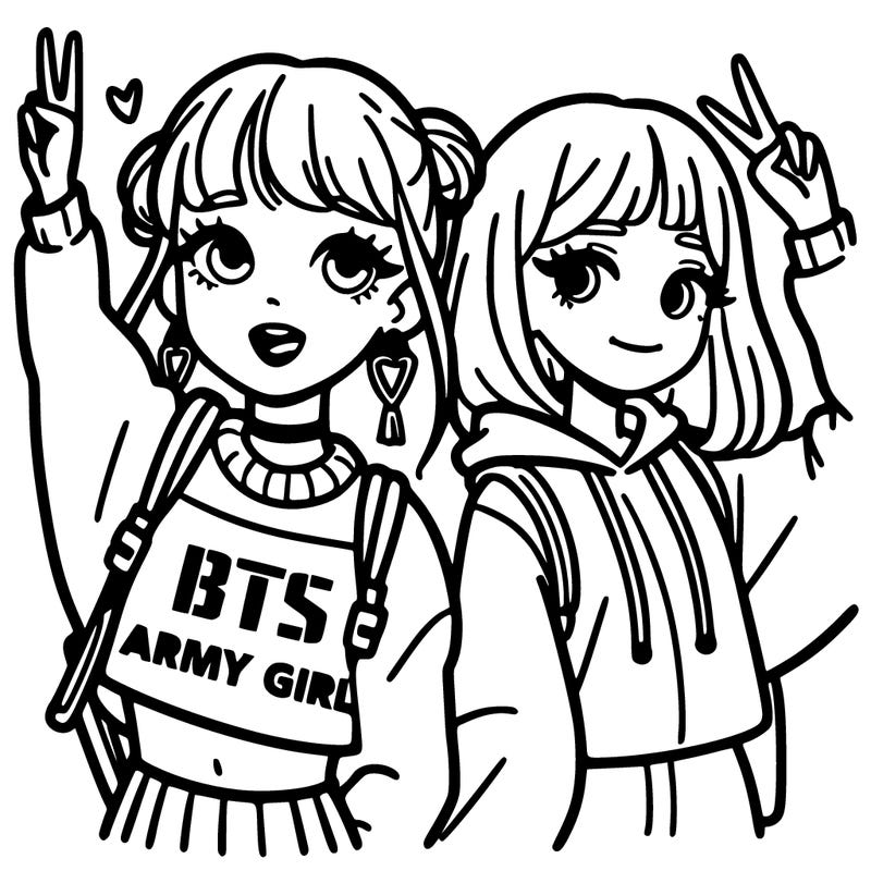 bts army girl k-pop group fan
