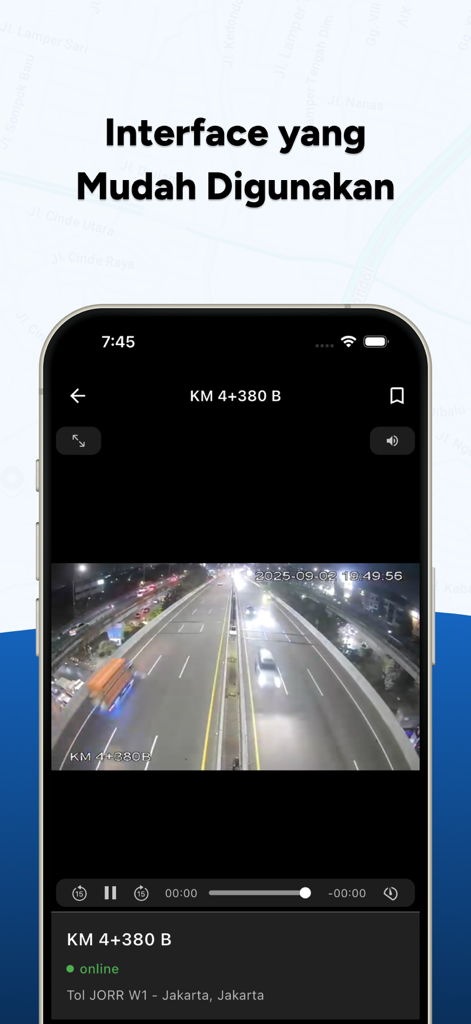 CCTV ATCS Indonesia Live - Live traffic feed from a highway in Jakarta on the CCTV ATCS Indonesia mobile app