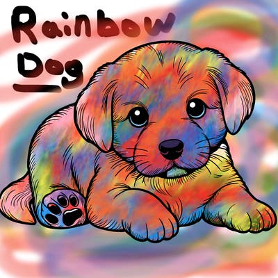 a cute realistic puppy