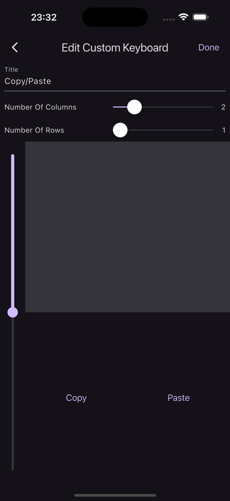 Remote Keyboard & Mouse - Interface for creating custom shortcut buttons like copy and paste in the Remote Keyboard app