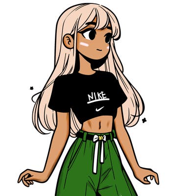 girl in a cute crop top