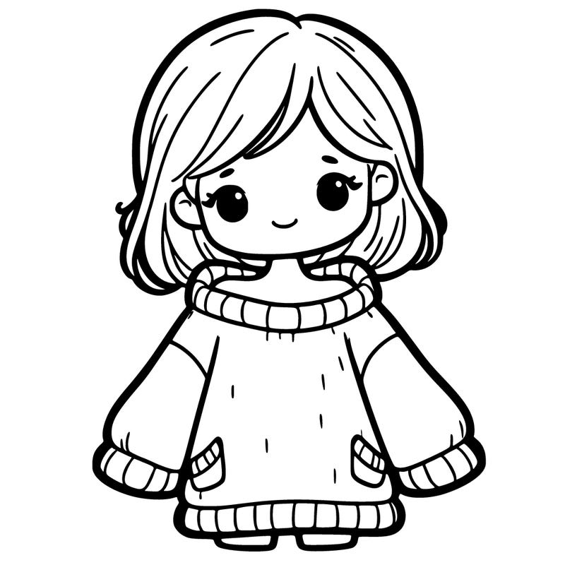 girl in a big sweater