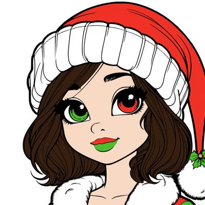 realistic christmas girl