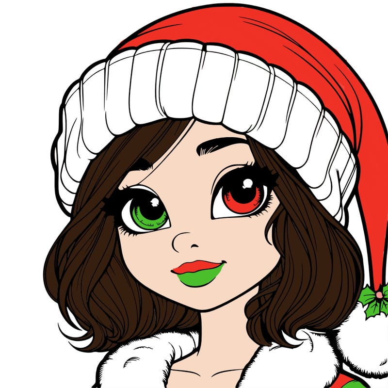 realistic christmas girl