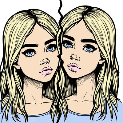 realistic girl split