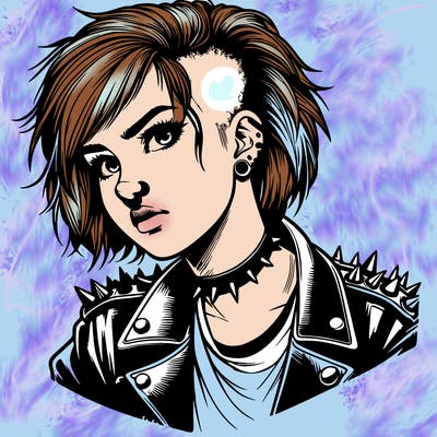 realistic punk girl