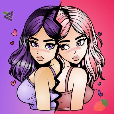 realistic girl split