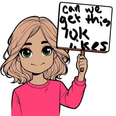 realistic girl holding up a sign