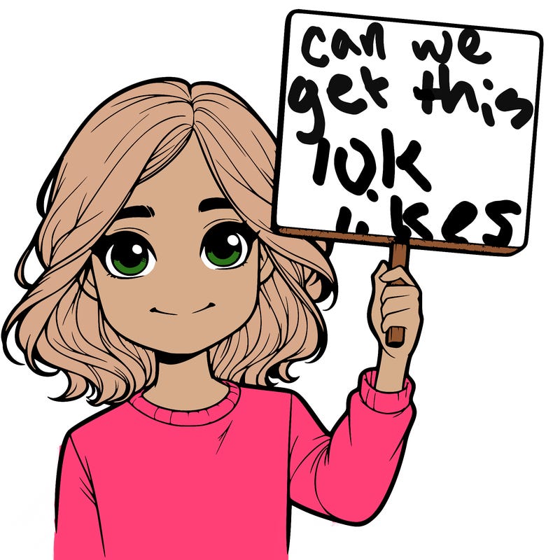 realistic girl holding up a sign