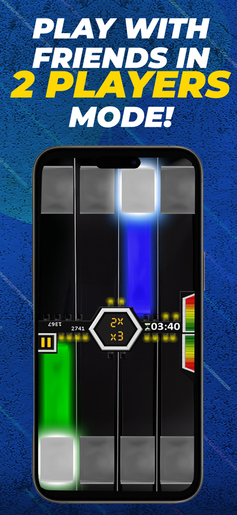 The Cumbia Hero - Split screen two player mode gameplay in The Cumbia Hero rhythm music game