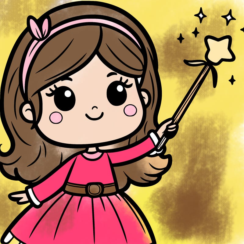 a girl with a wand