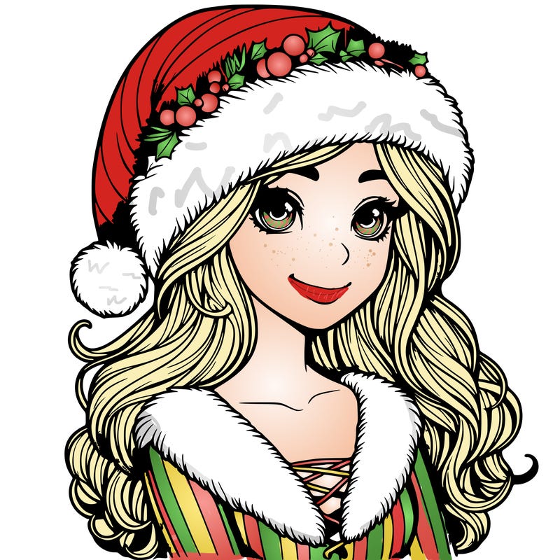 realistic christmas  girl