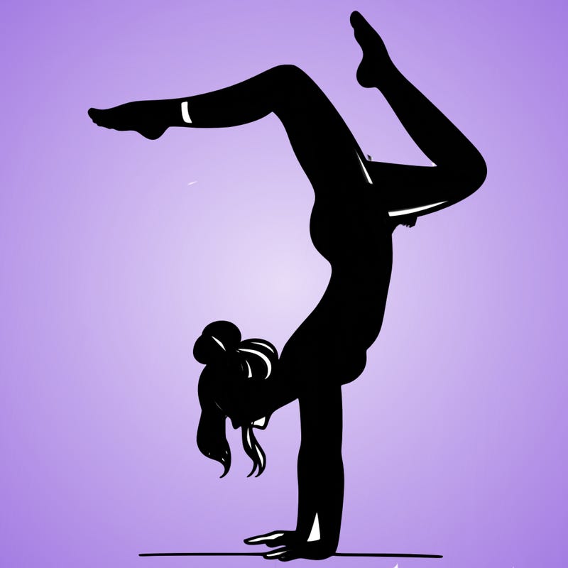 a woman doing a handstand