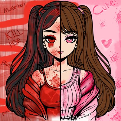 realistic girl split