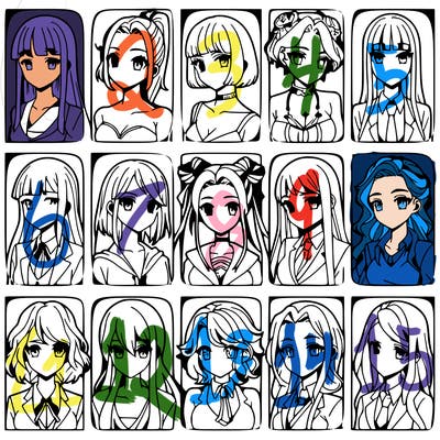 girls that look diffrent anime