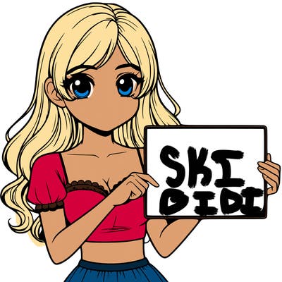 realistic pretty girl holding blank sign