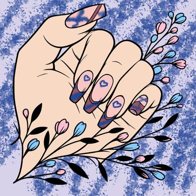 nails with french tip