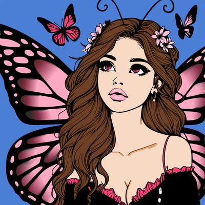 butterfly fairy realistic girl