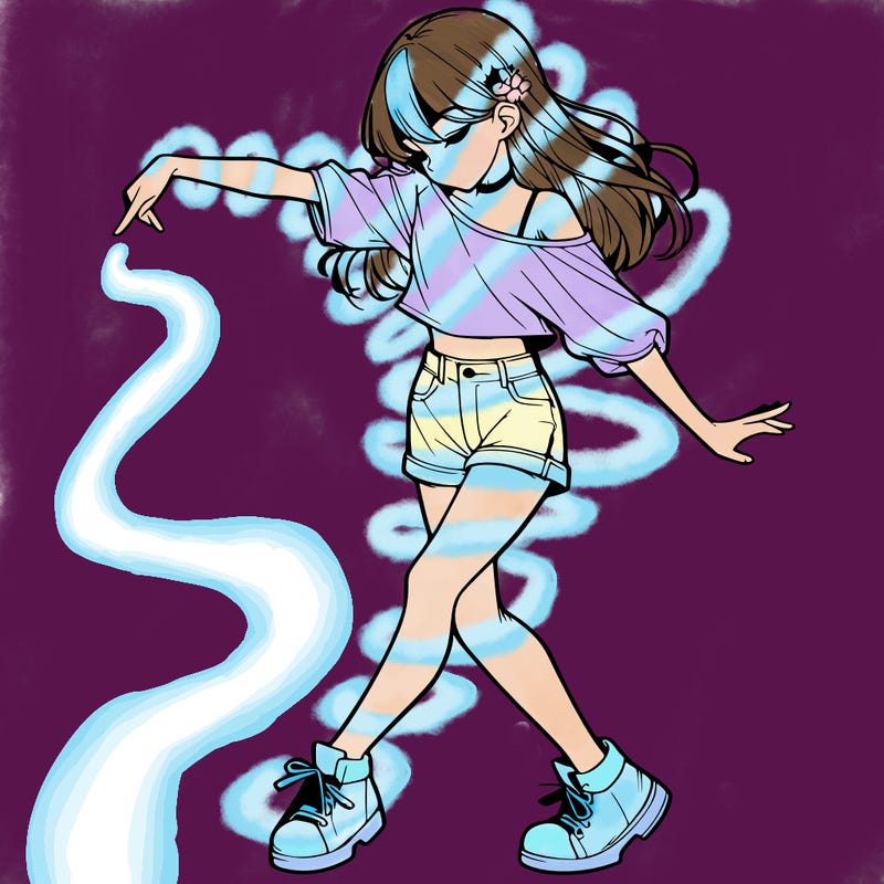 realistic girl danceing