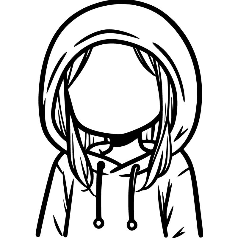 faceless girl in a hoodie