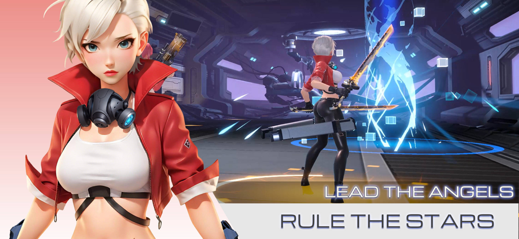 Angel Legion - 3D anime female character in a futuristic spaceship from Angel Legion