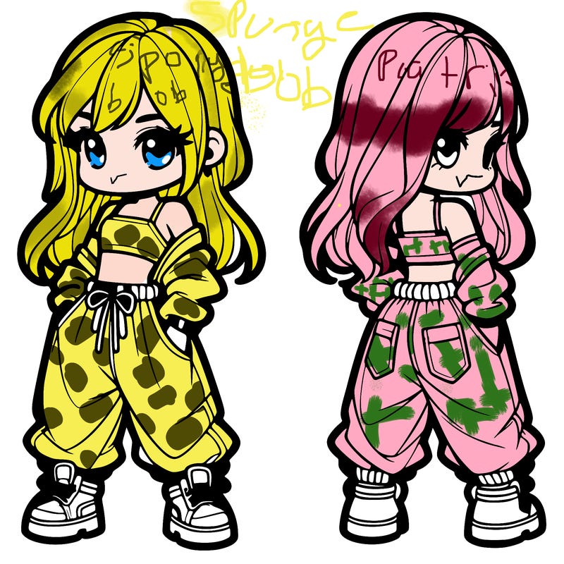 girl in crop top and baggy pants