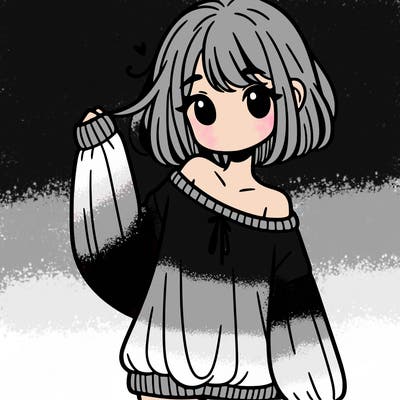 girl in baggy sweater hanging off her shoulder