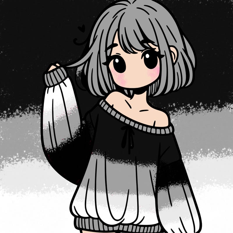 girl in baggy sweater hanging off her shoulder